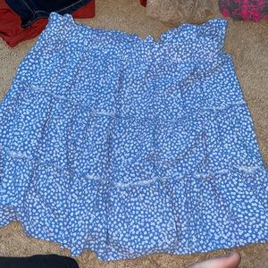 Blue & white skirt